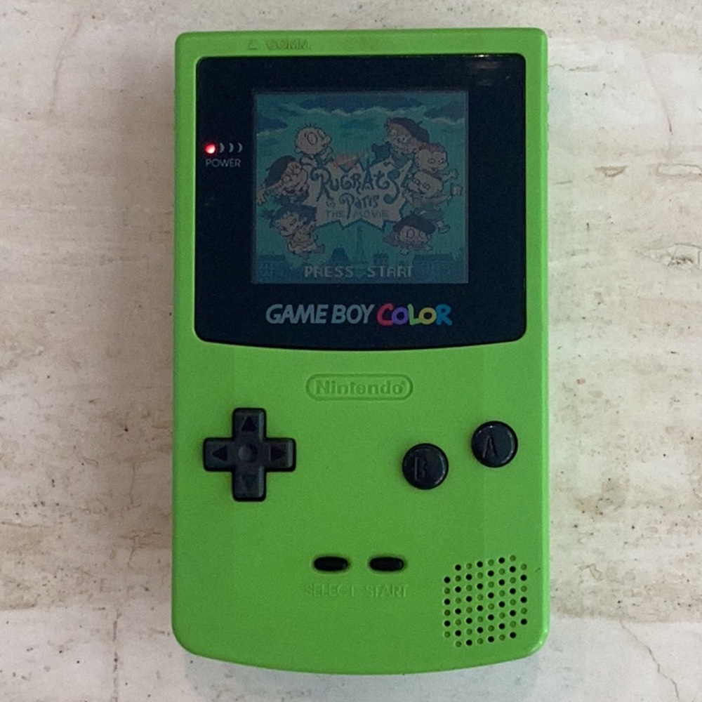 Nintendo Gameboy Color Console Handheld Lime Green Game Boy System Kiwi